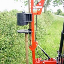 Tractor Read Mounted Post Driver